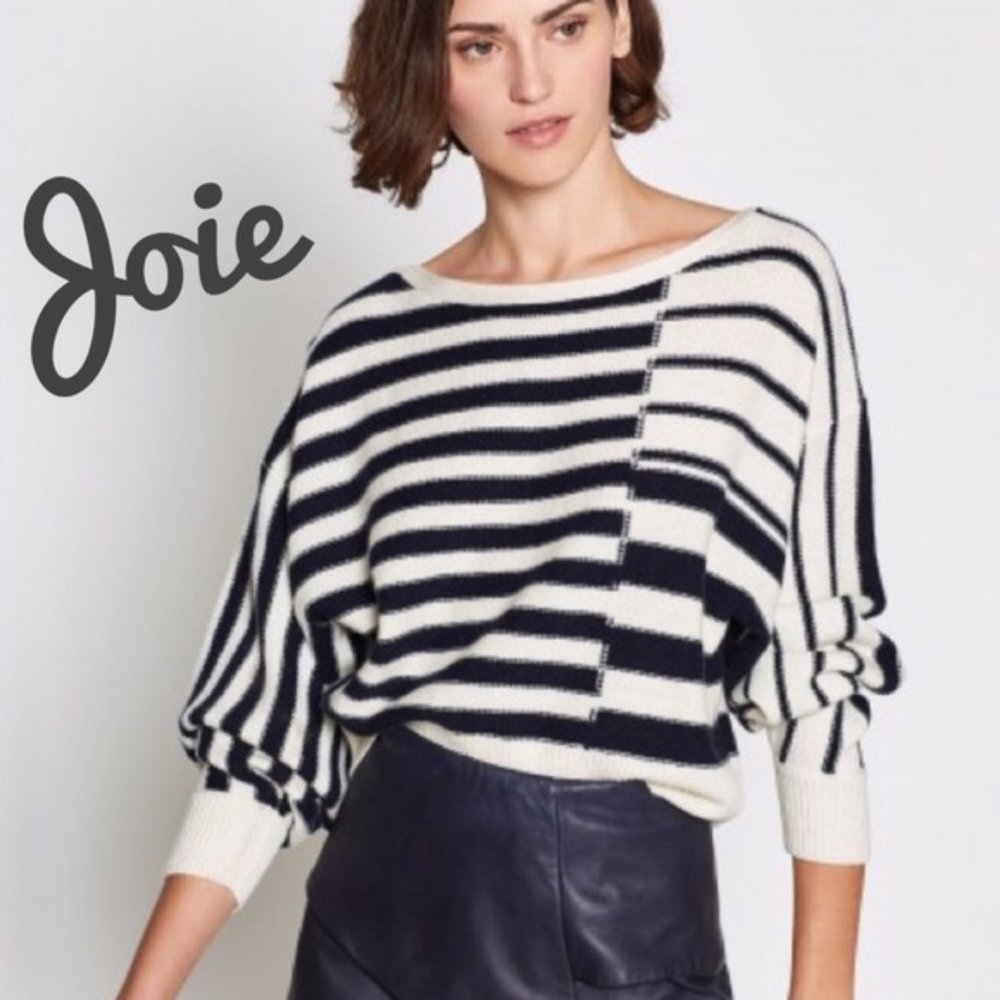NWOT JOIE Maridel Striped Long Sleeved Sweater LRG